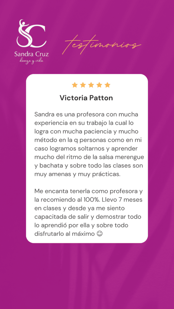 testimonio clases de baile sandra cruz