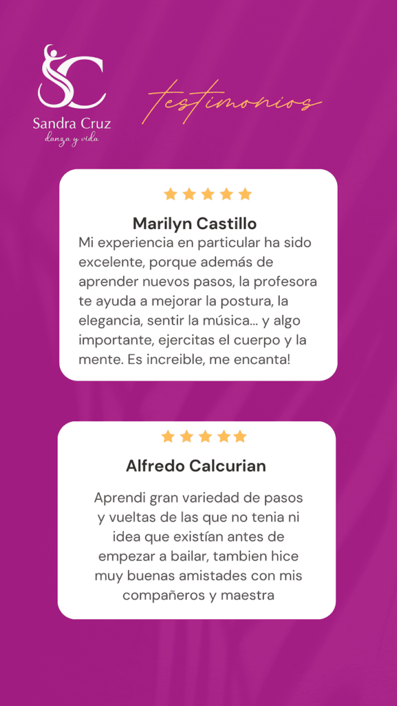 testimonio clases de baile sandra cruz
