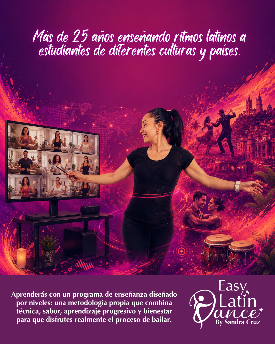clases de baile en linea en vivo sandra cruz